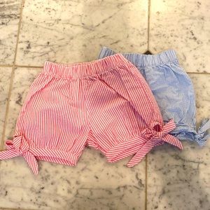DONDOLO three pairs of 12 month shorts with tie side